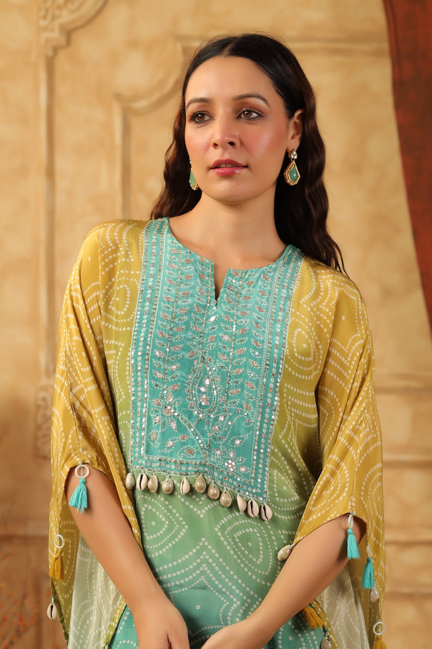 Ocean Mist Ombre Kaftan Set