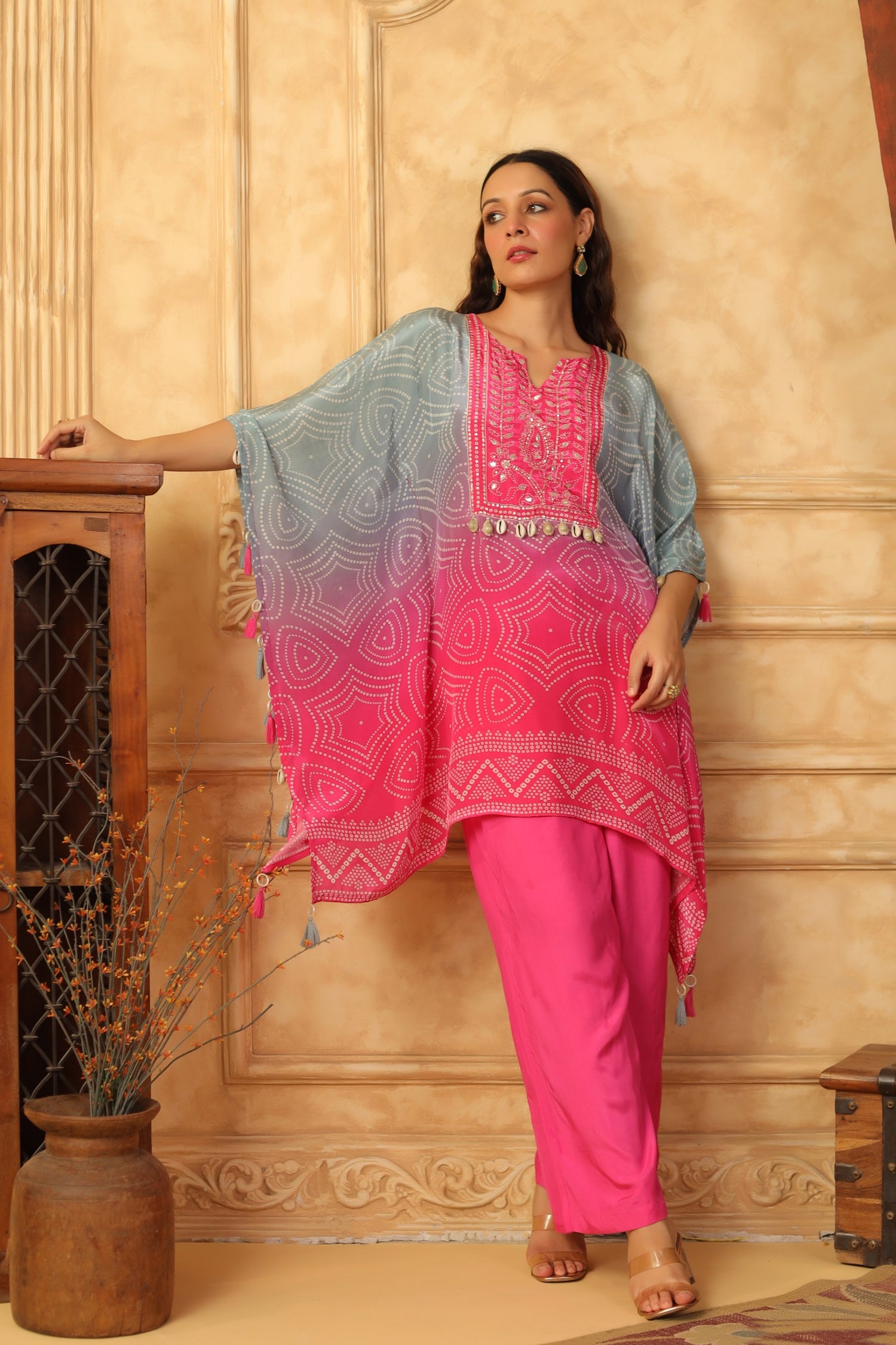 Ocean Rose Ombre Kaftan Set