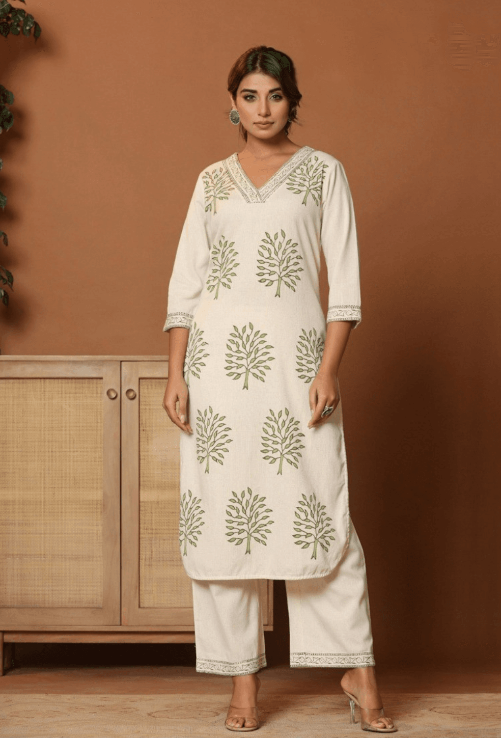 Ivory Grove Cotton Kurta Set