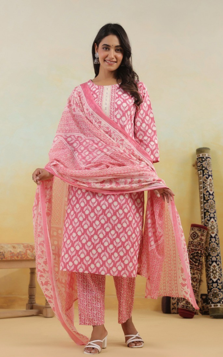 Pink Mehar Kurta Set
