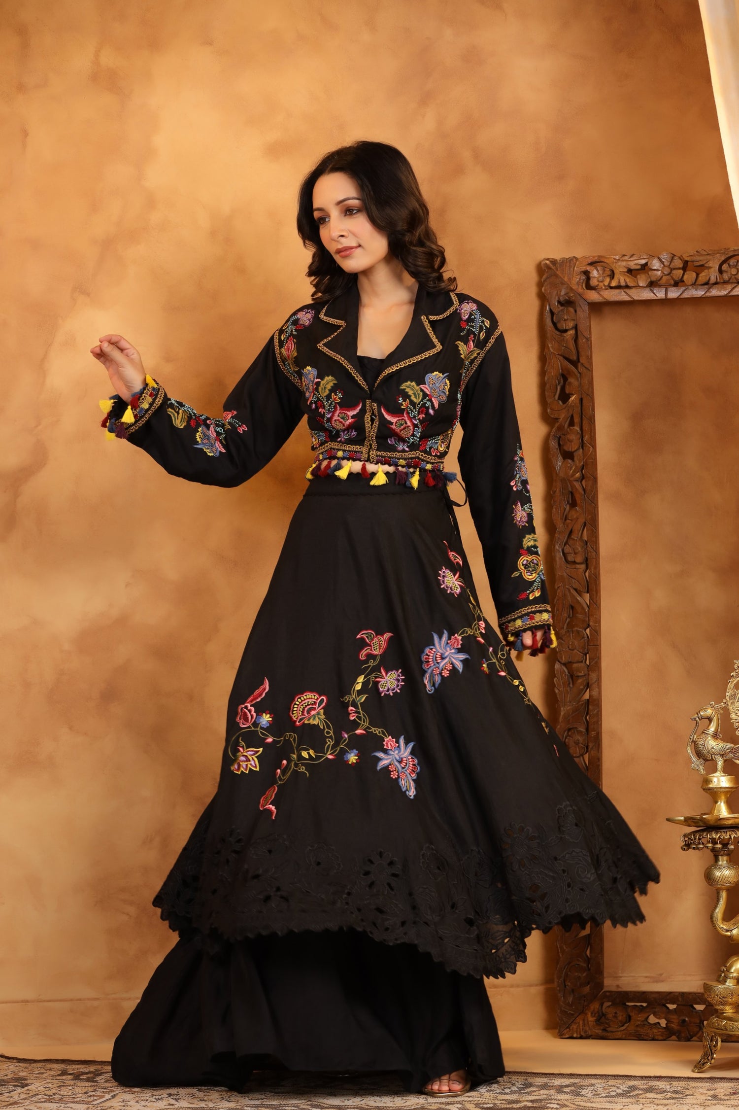 Noir Enchanté Embroidered Co-ord Set