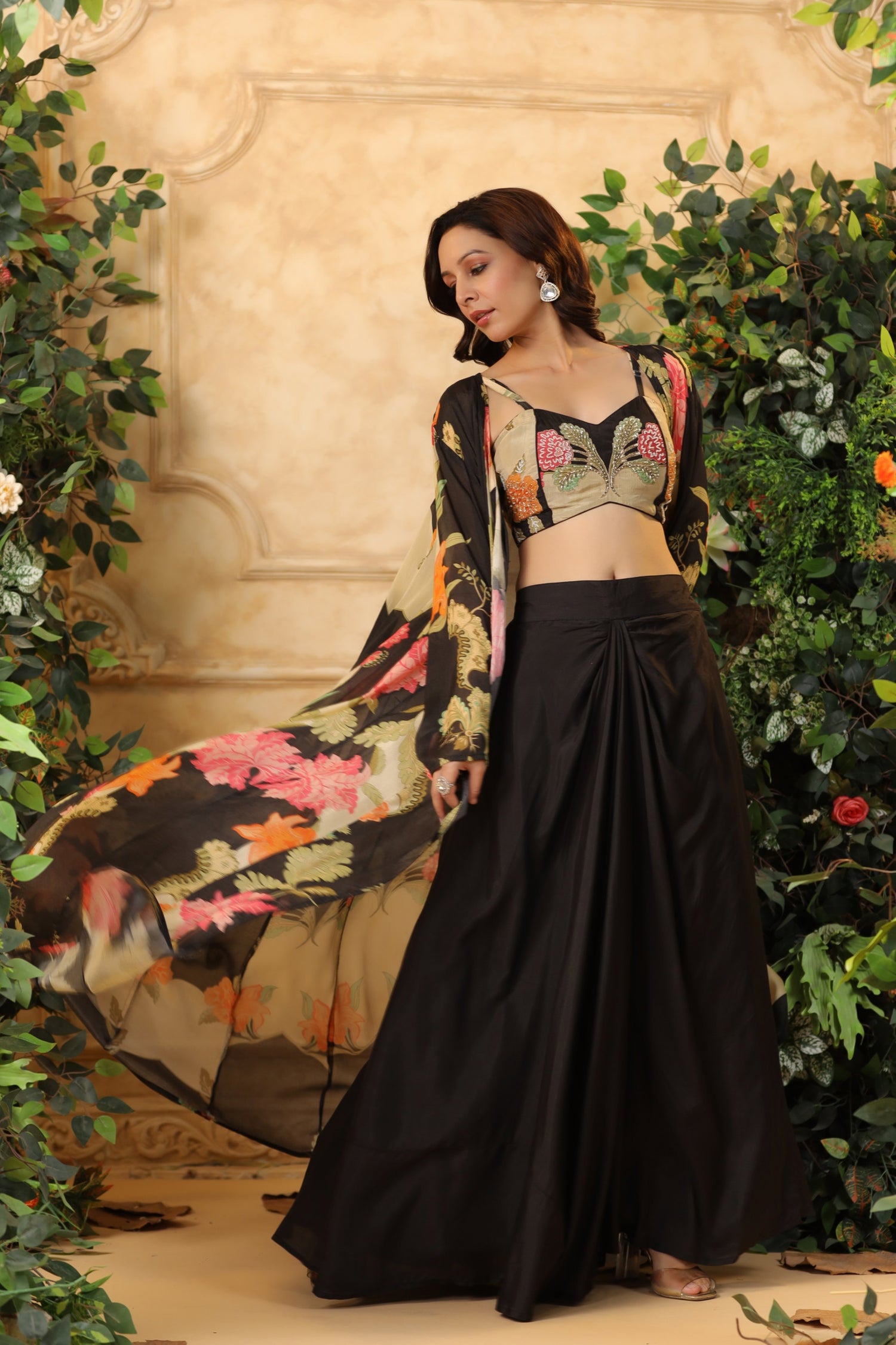 Midnight Bloom Drape Set