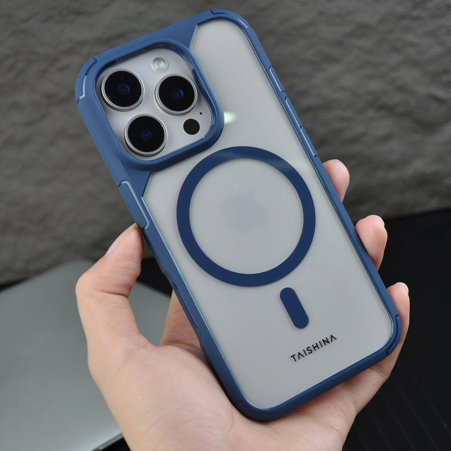 iPhone 16 Pro – Armour MagSafe (Dark Blue) Case