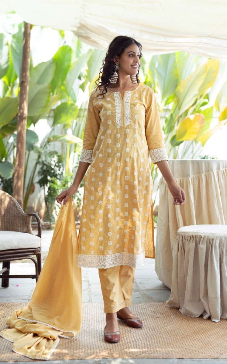 Golden Meadow Kurta Set