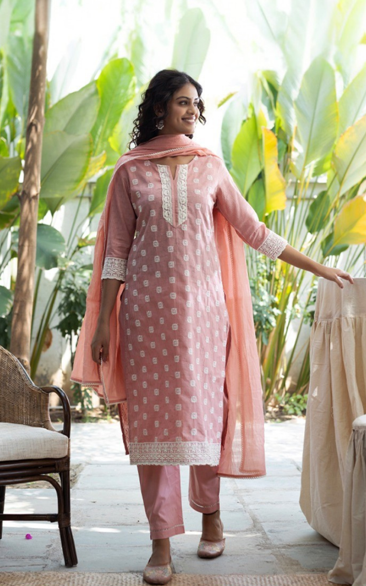 Peach Whisper Kurta Set