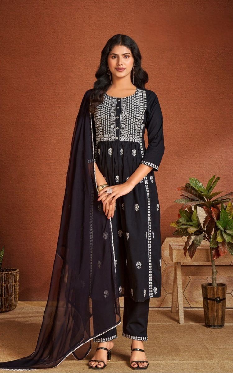 Midnight Grace Kurta Set