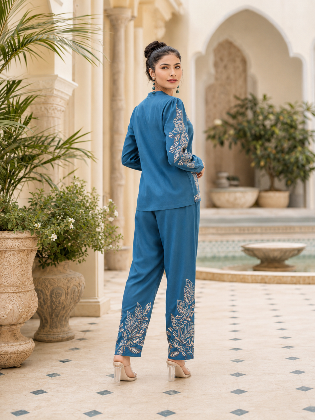 Blue Chroma Bloom Co-ord Set