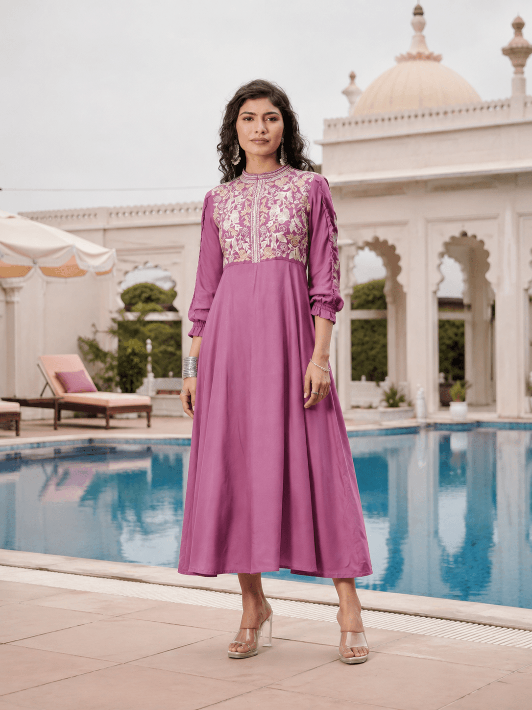 Pink Serene Grace One Piece(Ankle length)