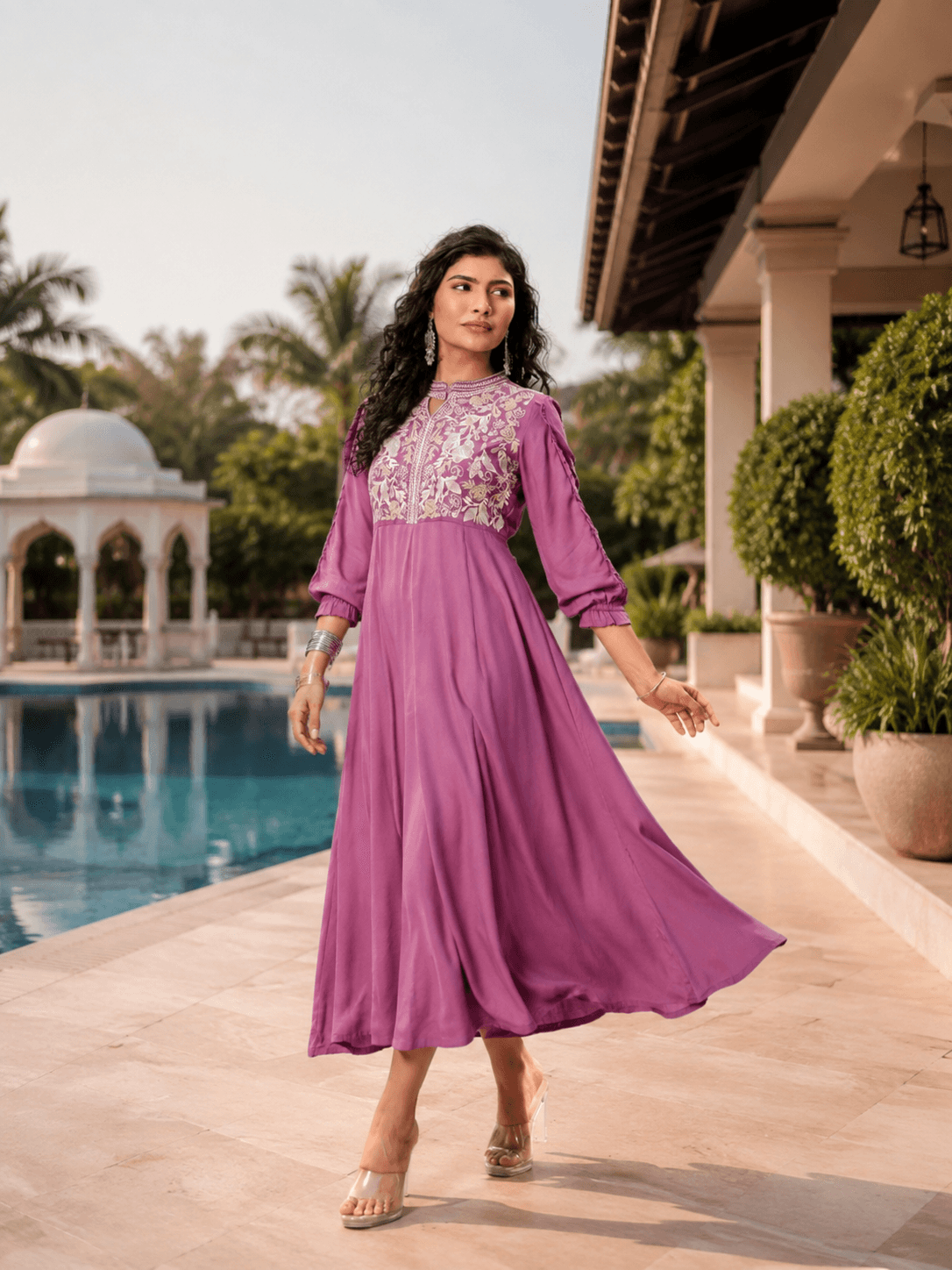 Pink Serene Grace One Piece(Ankle length)