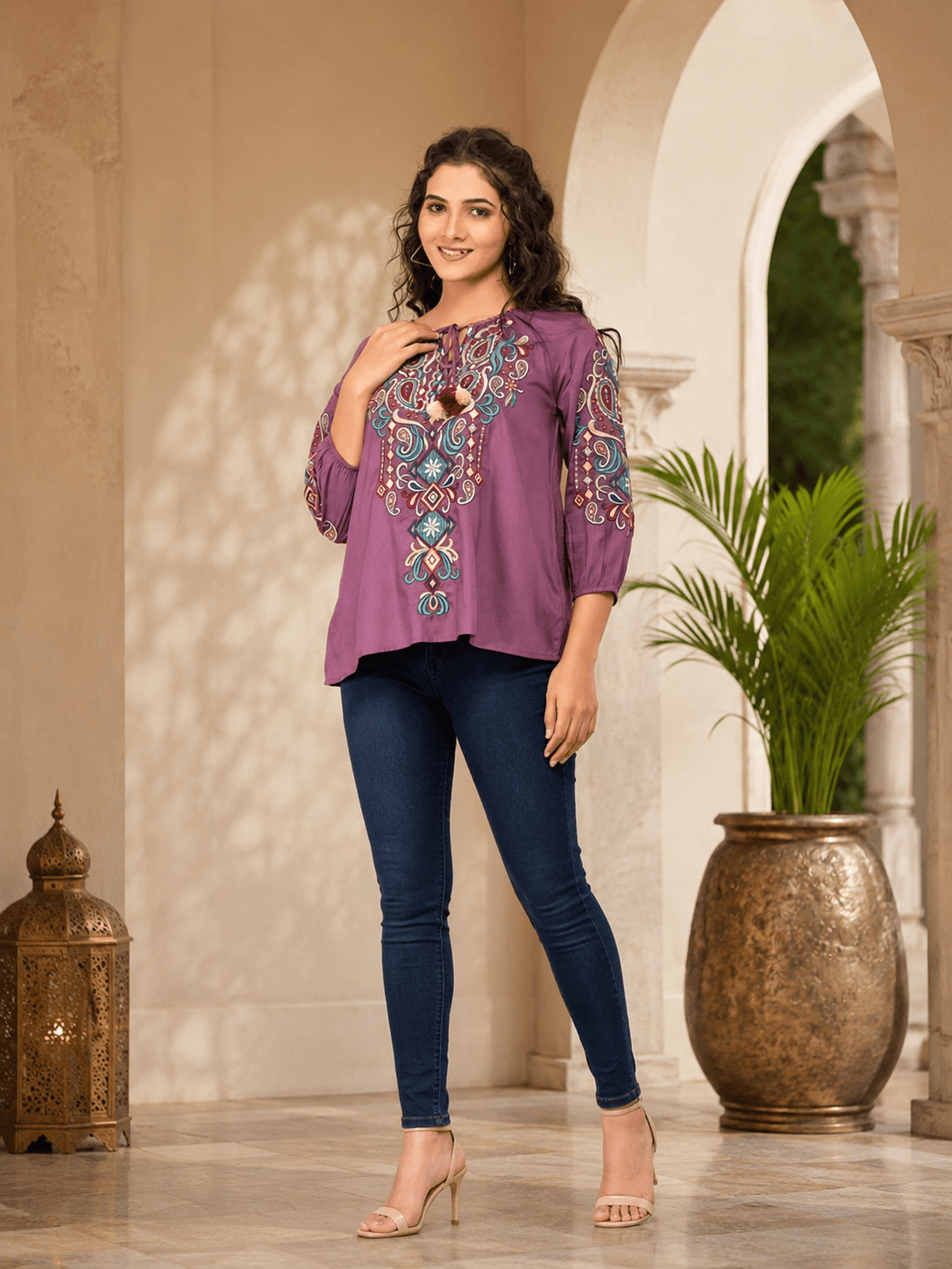 Purple Folk Grace Top