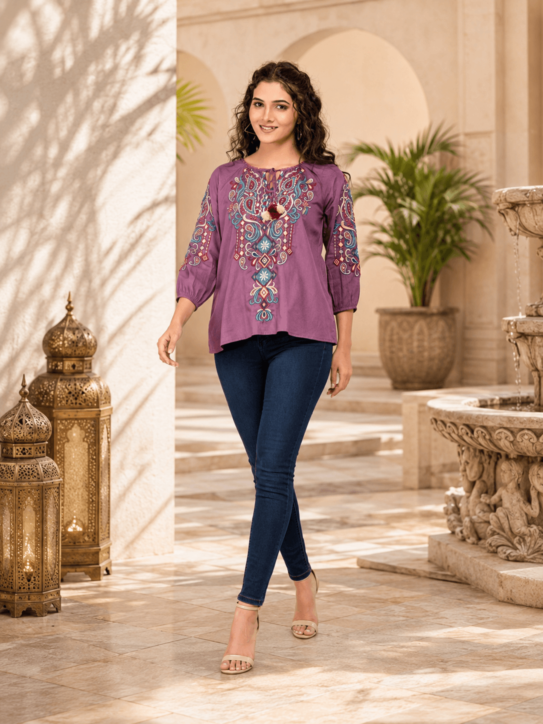 Purple Folk Grace Top