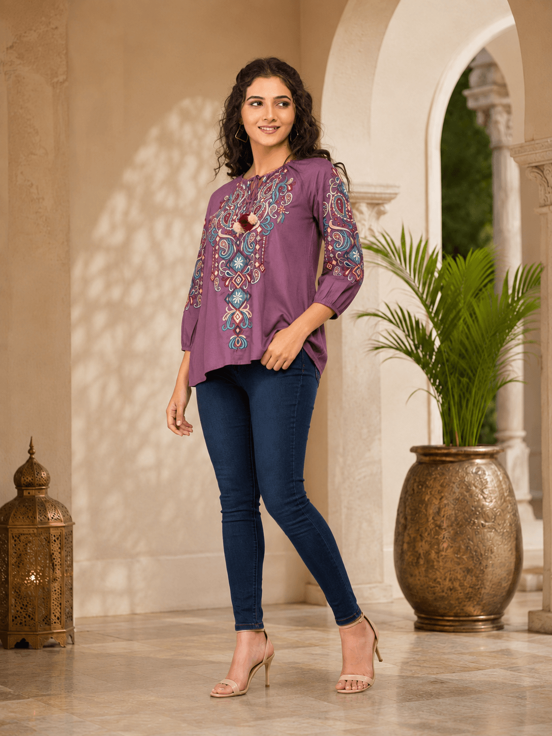 Purple Folk Grace Top