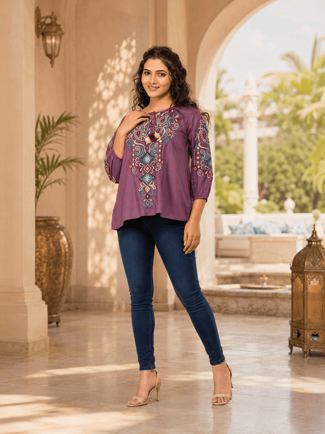 Purple Folk Grace Top