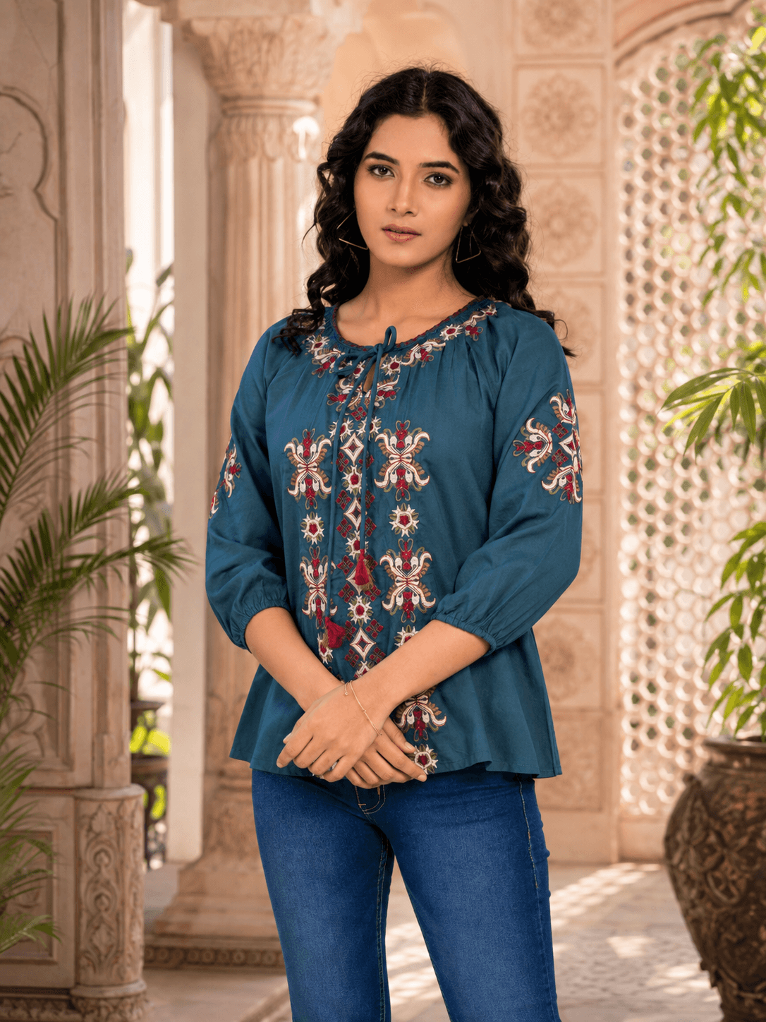 Blue Folk Grace Top