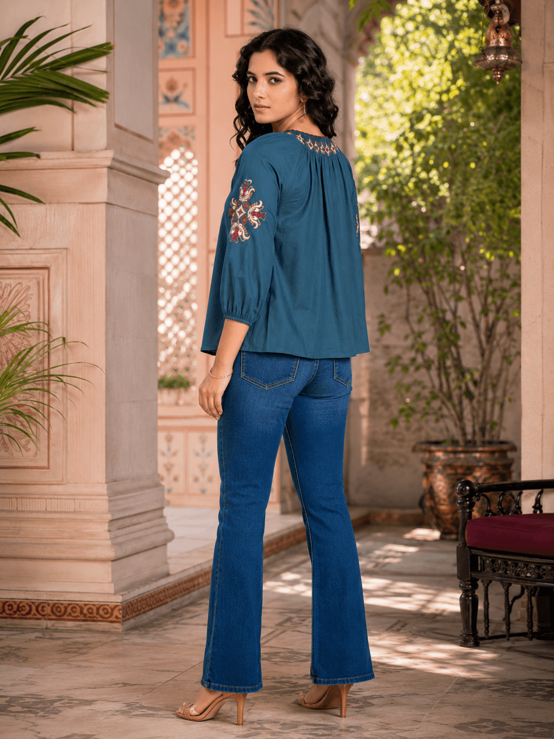 Blue Folk Grace Top