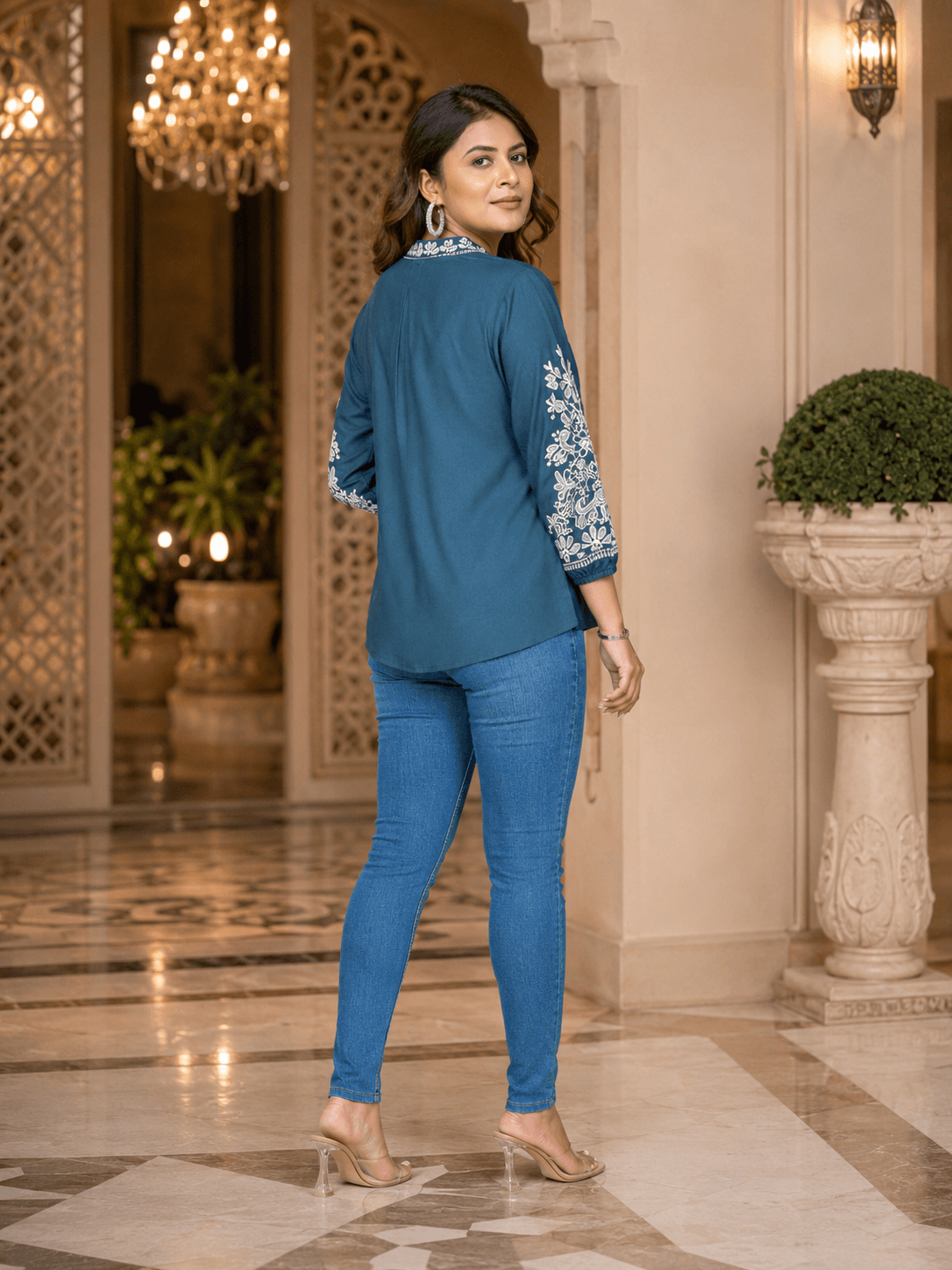 Blue Ethnic Whisper Tunic