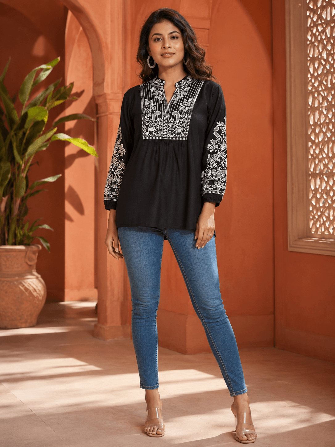 Black Ethnic Whisper Tunic