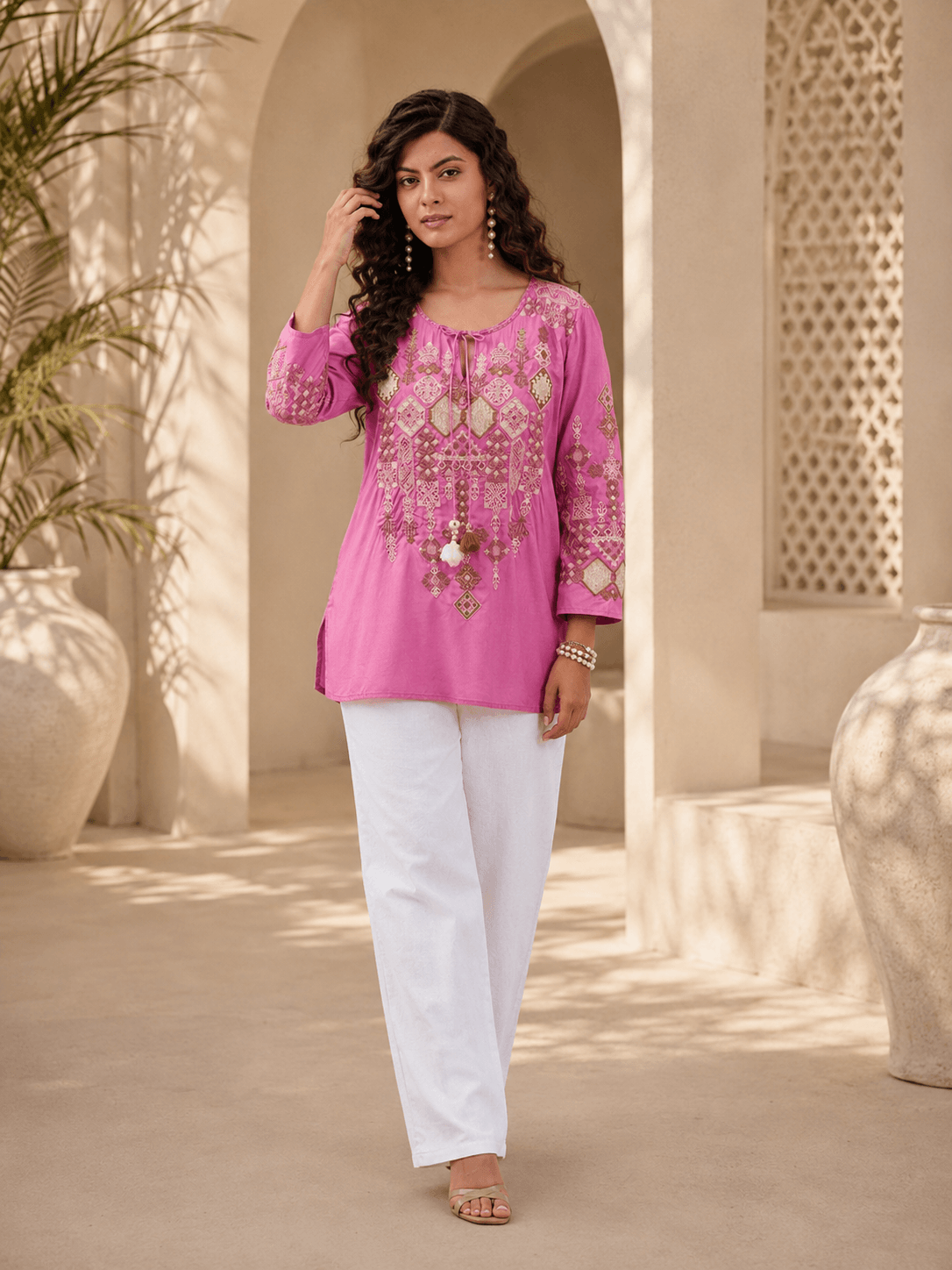 Pink Silken Charm Tunic