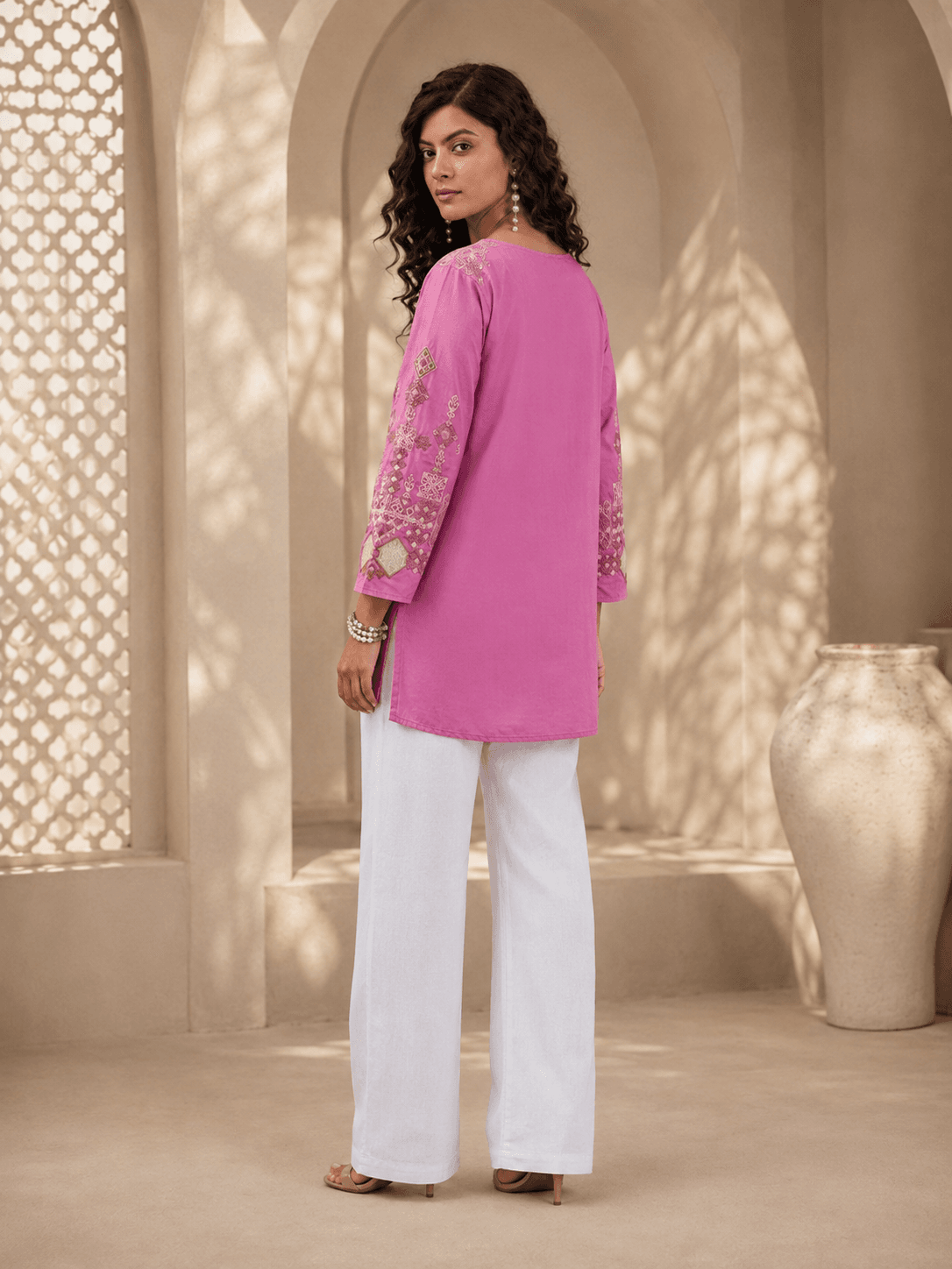 Pink Silken Charm Tunic