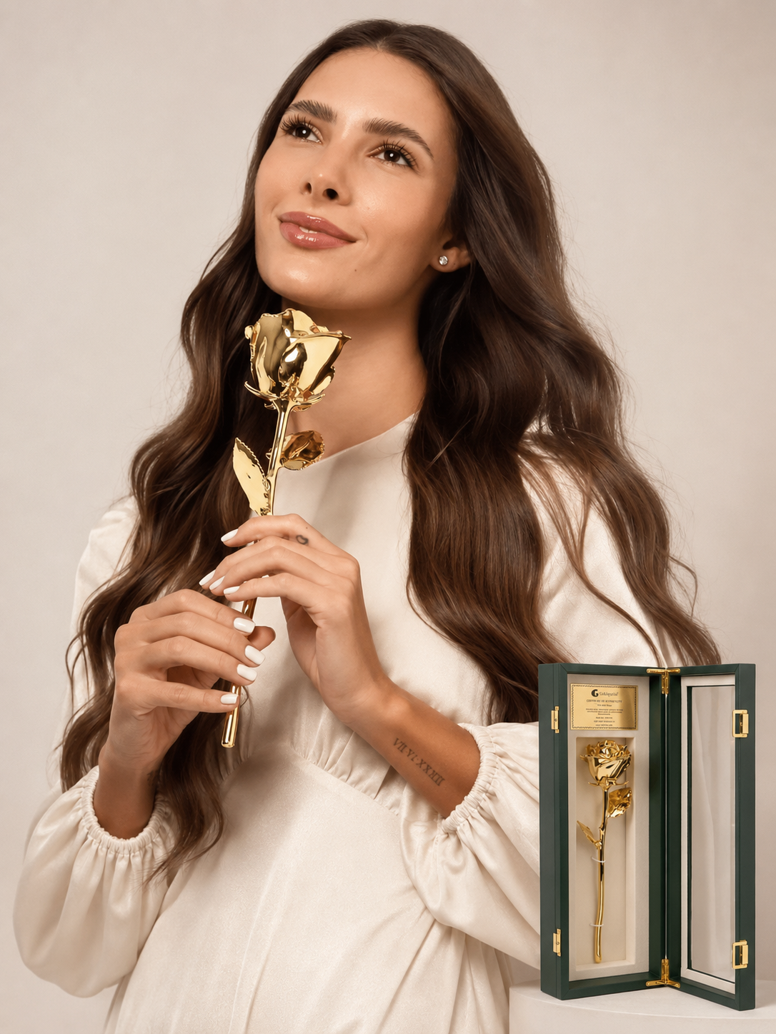 24k Gold Rose – in Luxury window pane gift case