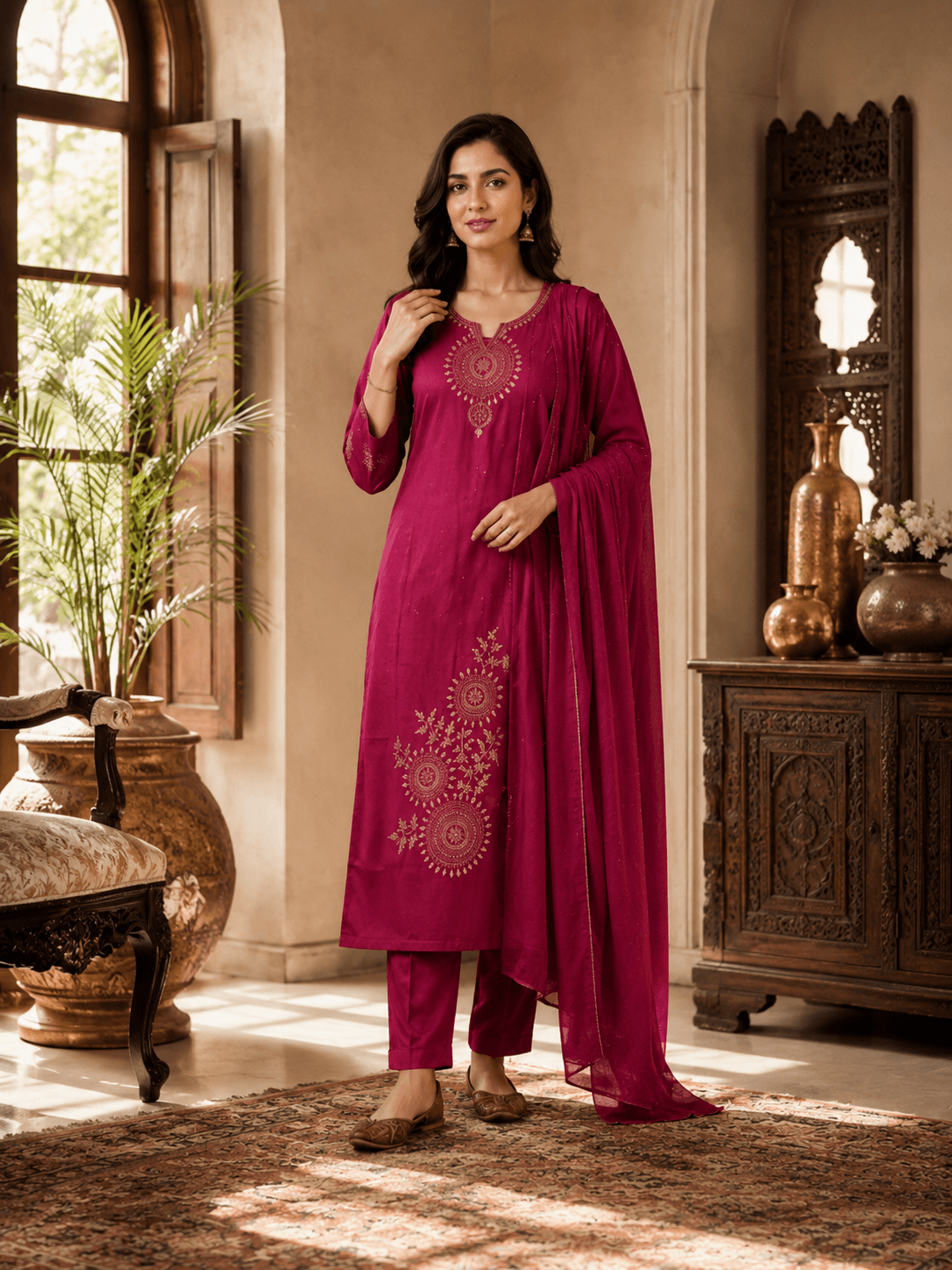 Noor Rani Embroidered Dupatta Set