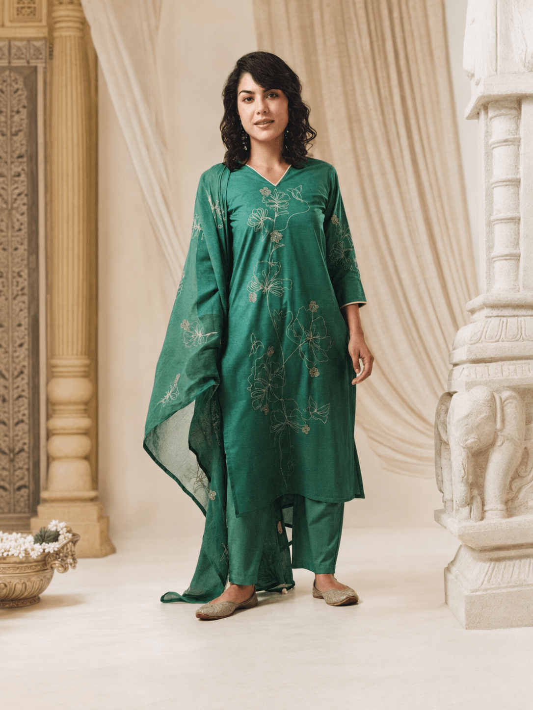 Emerald Gulzar Dupatta Set