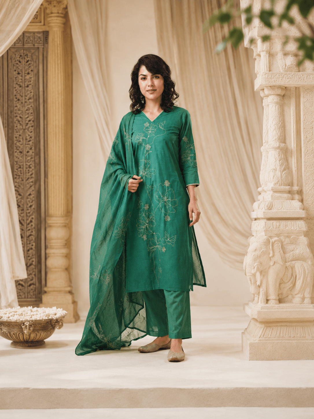 Emerald Gulzar Dupatta Set