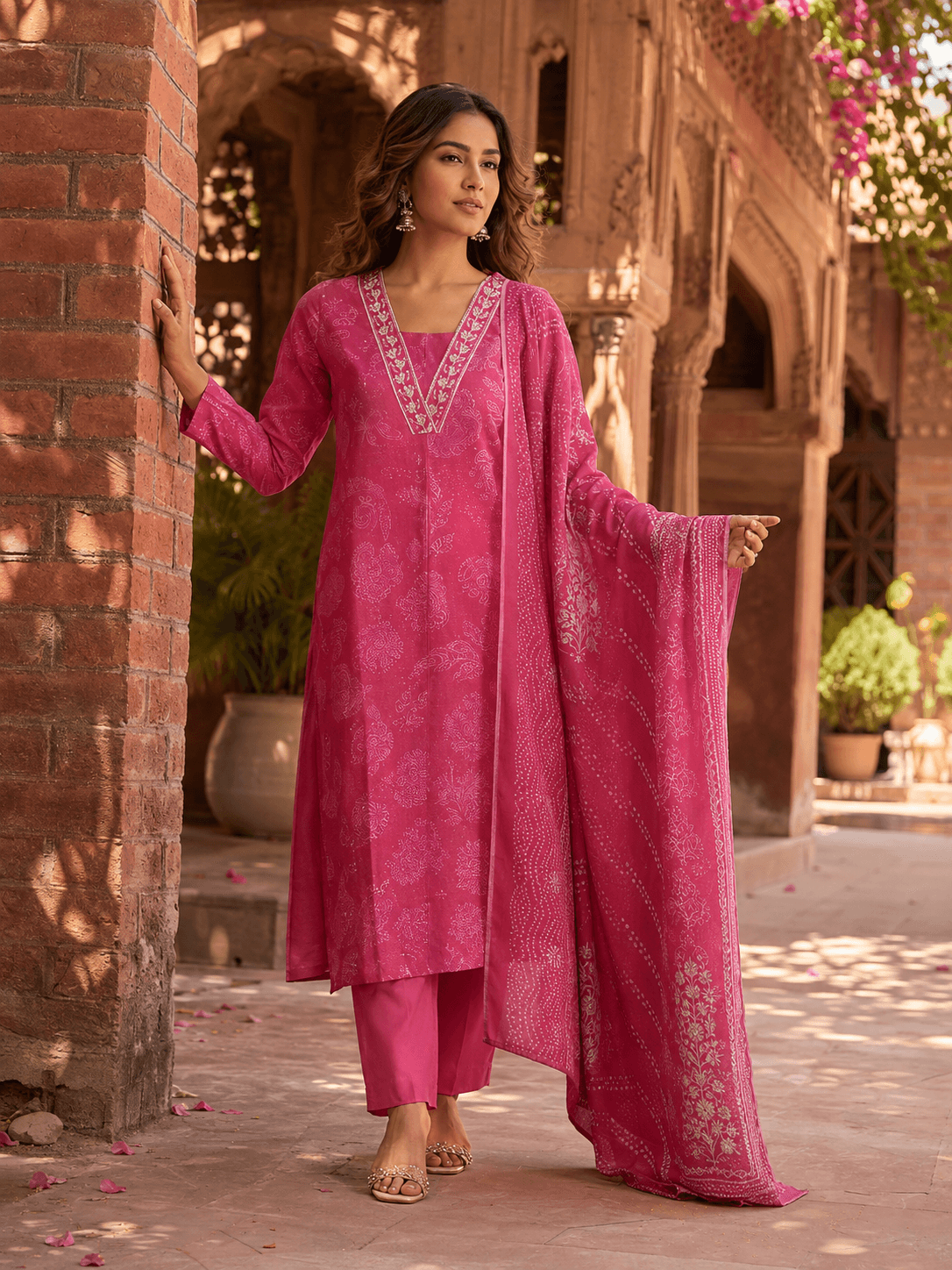 Rani Meher Printed Dupatta Set