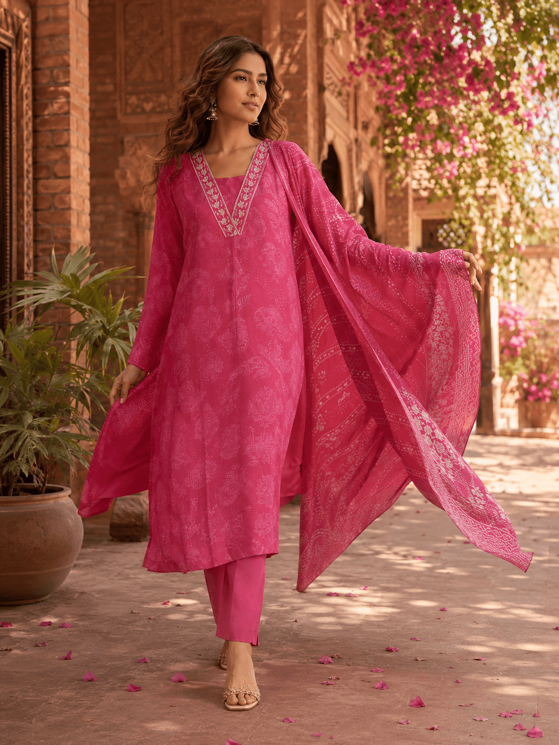Rani Meher Printed Dupatta Set