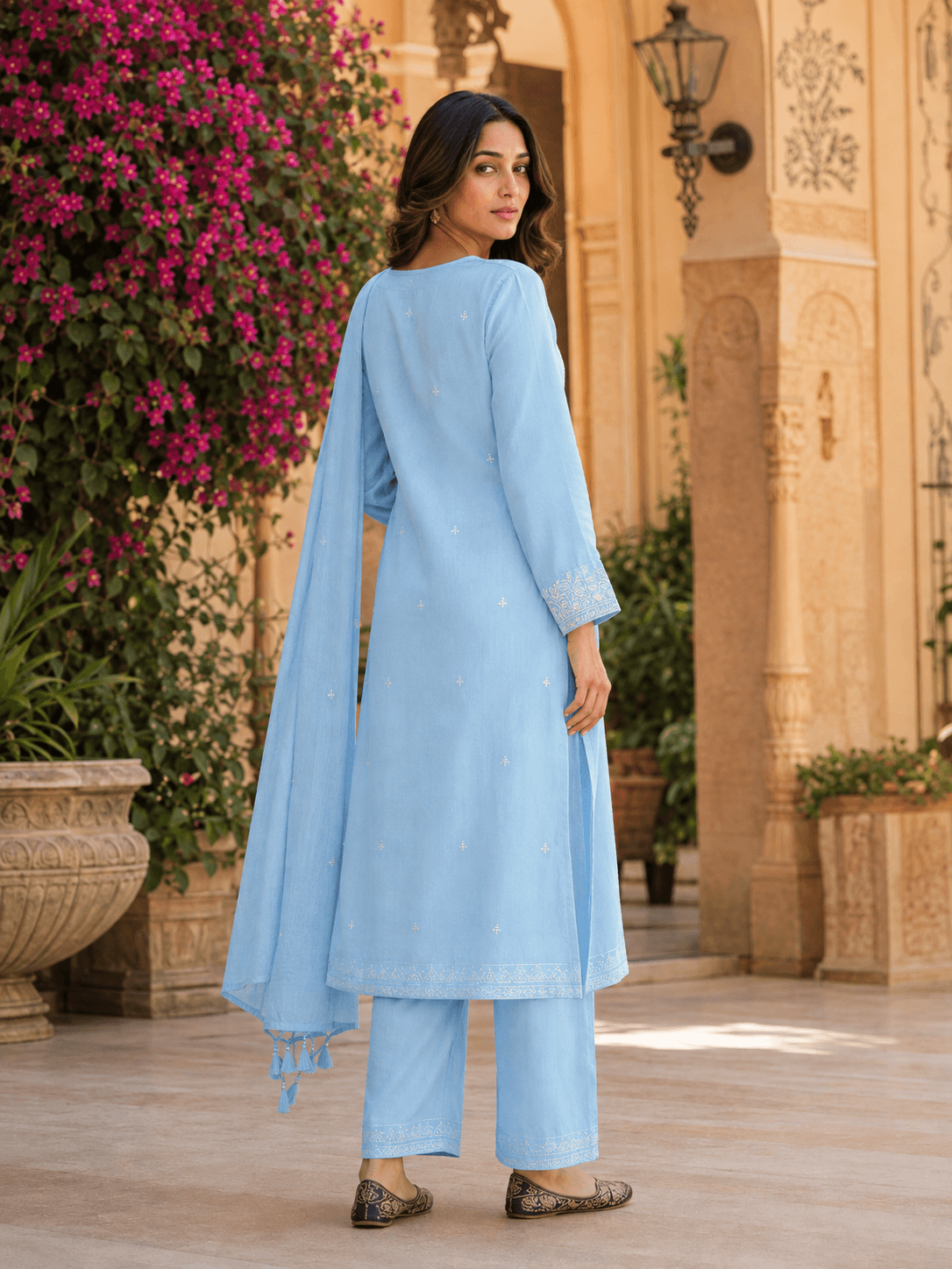 Azure Grace Dupatta Set