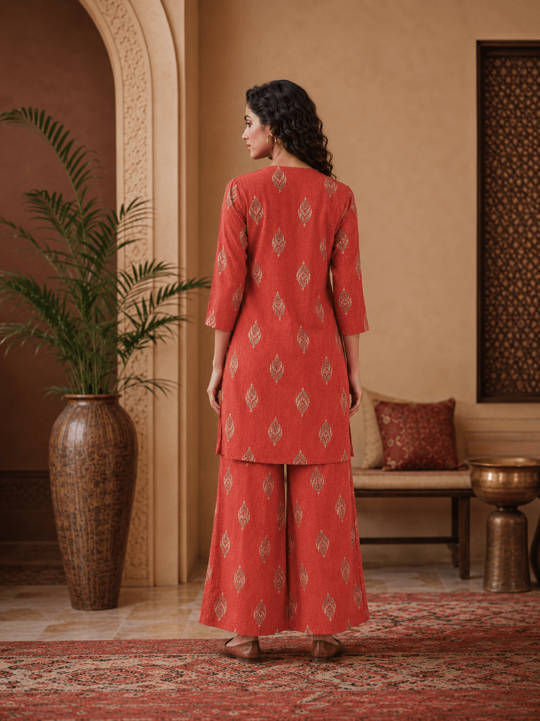 Terracotta Leaf Co-Ord Set