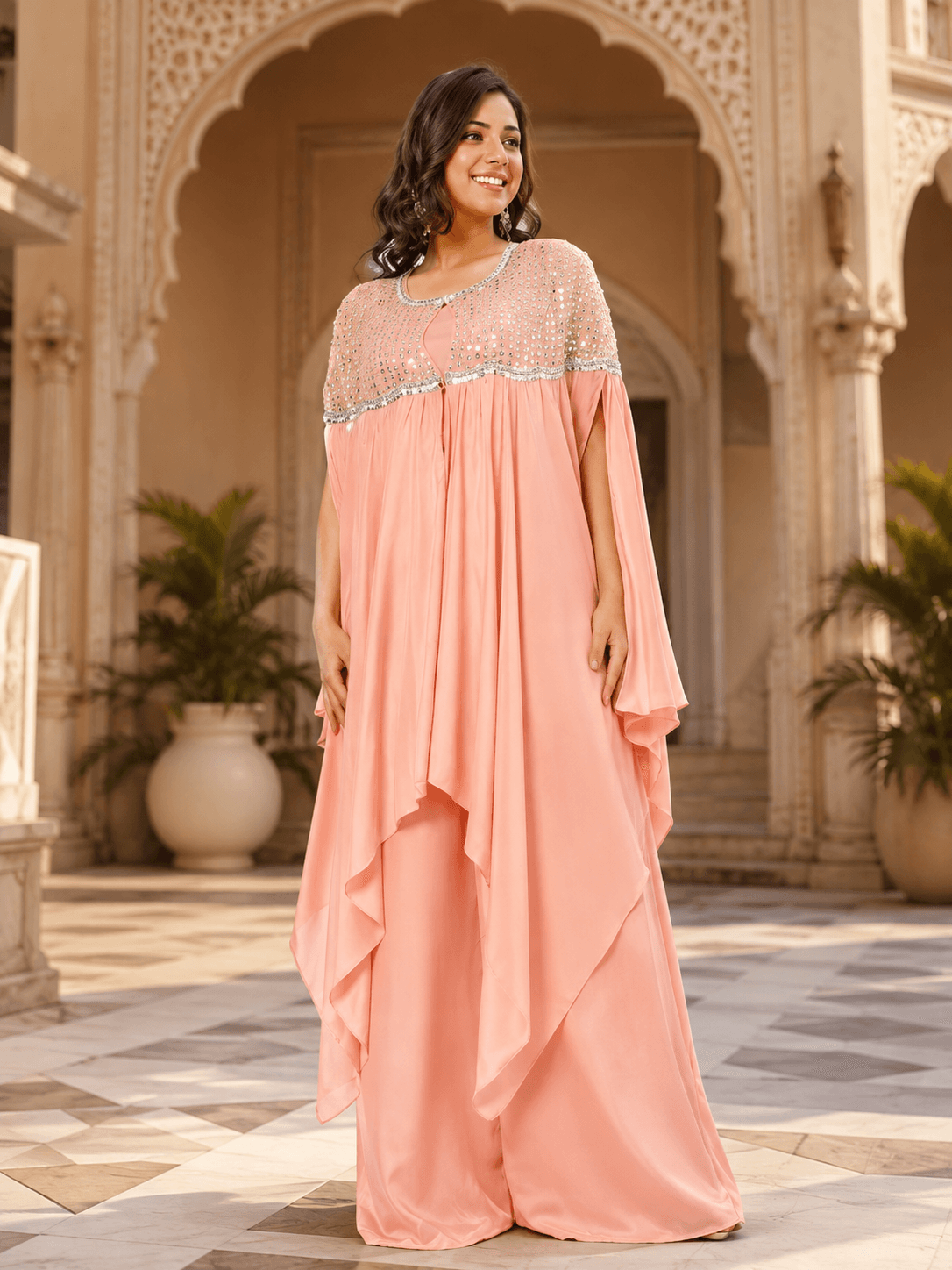 Blush Cascade Drape Set