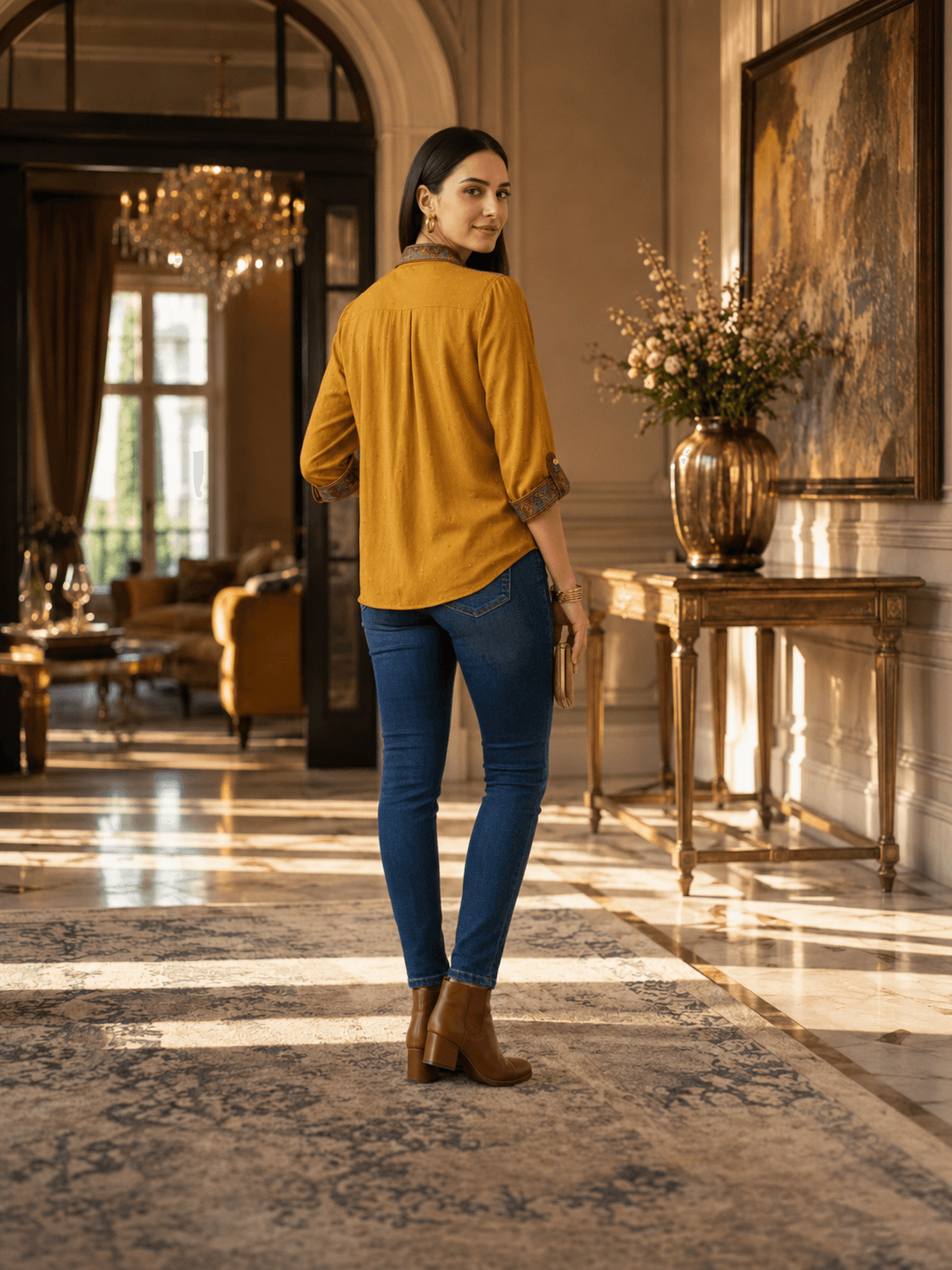 Ethnic Printed Casual Shirt
