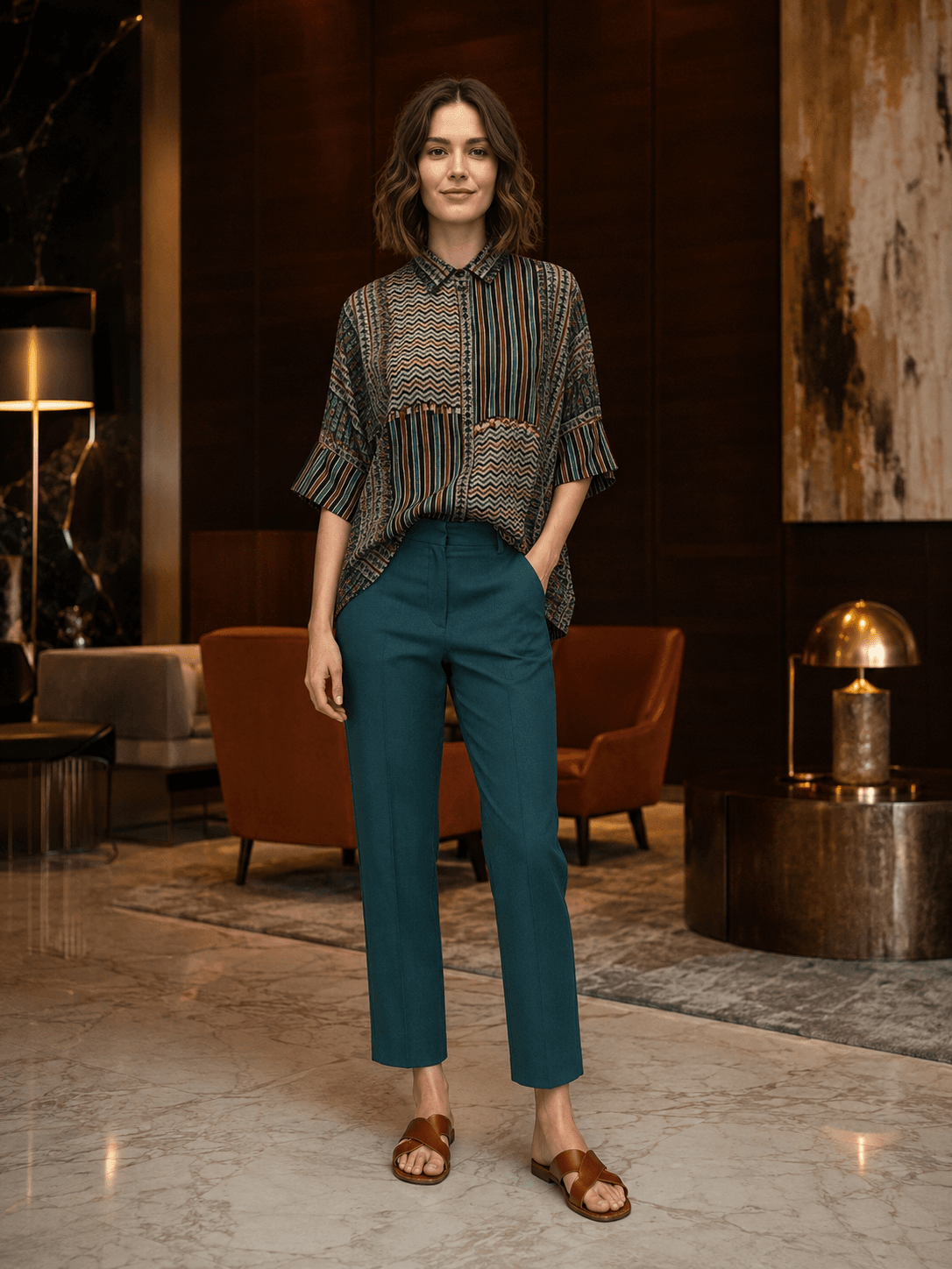 Elegant Printed Casual Shirt