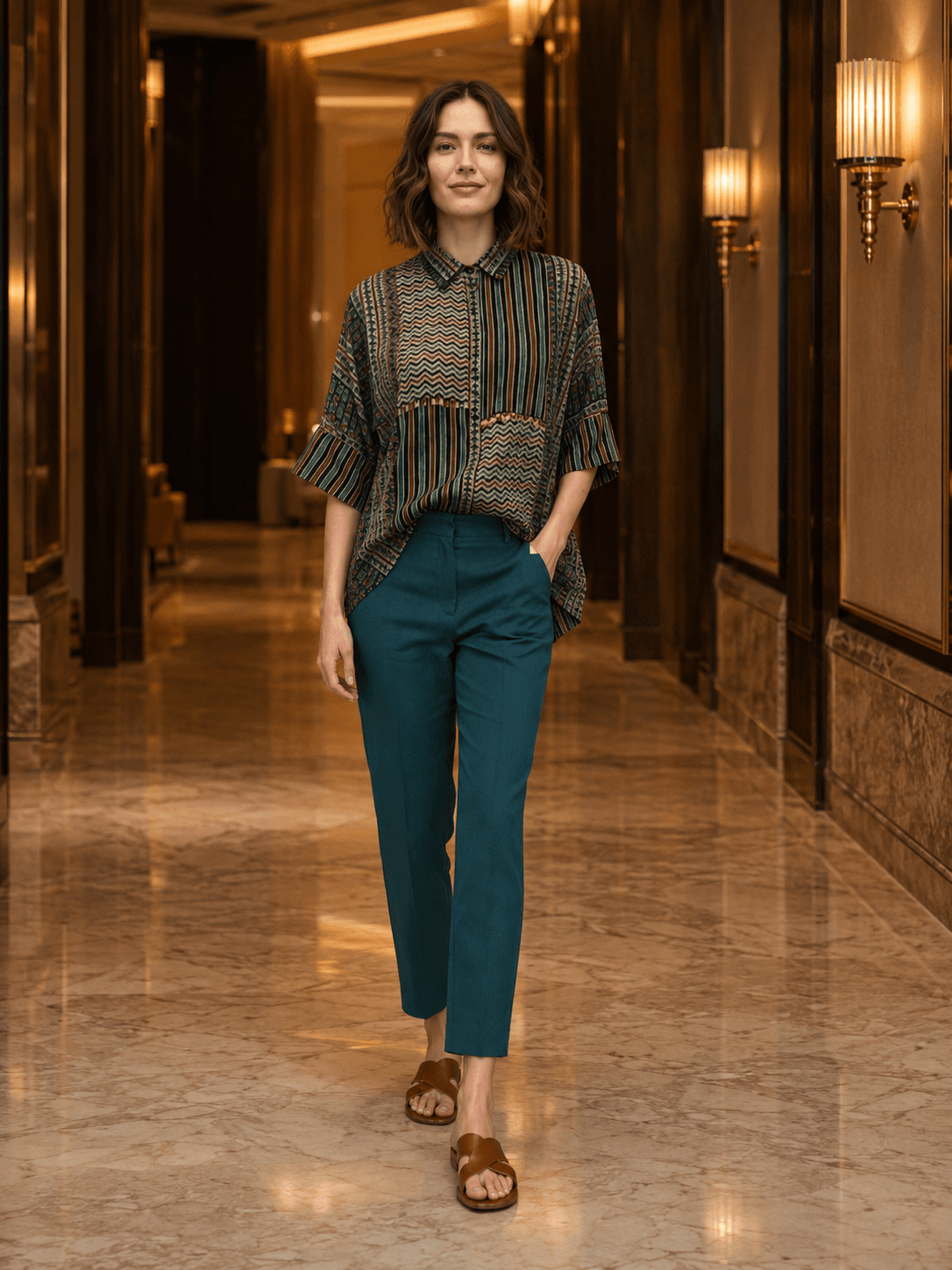 Elegant Printed Casual Shirt