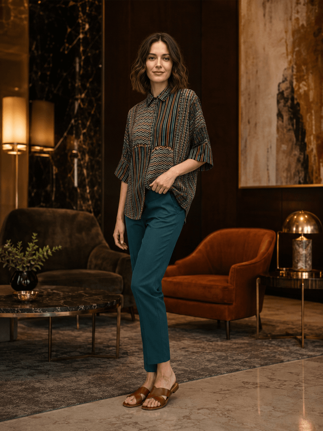Elegant Printed Casual Shirt