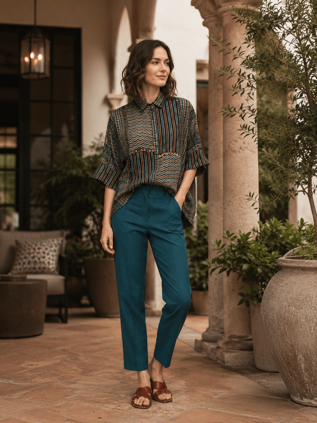 Elegant Printed Casual Shirt