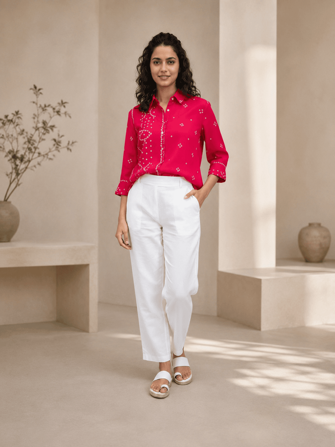 Crimson Printed Casual Shirt