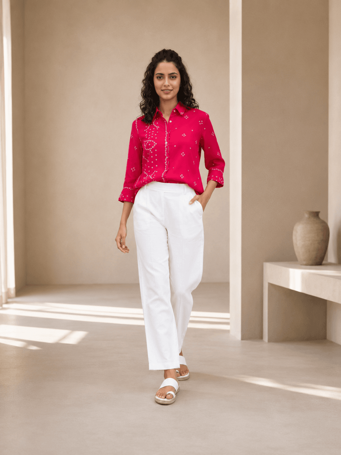 Crimson Printed Casual Shirt