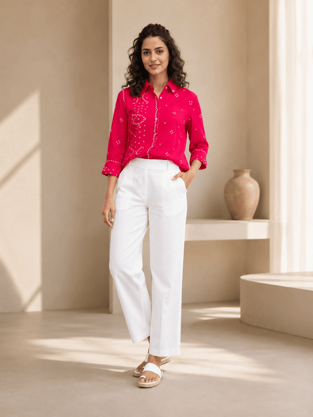 Crimson Printed Casual Shirt