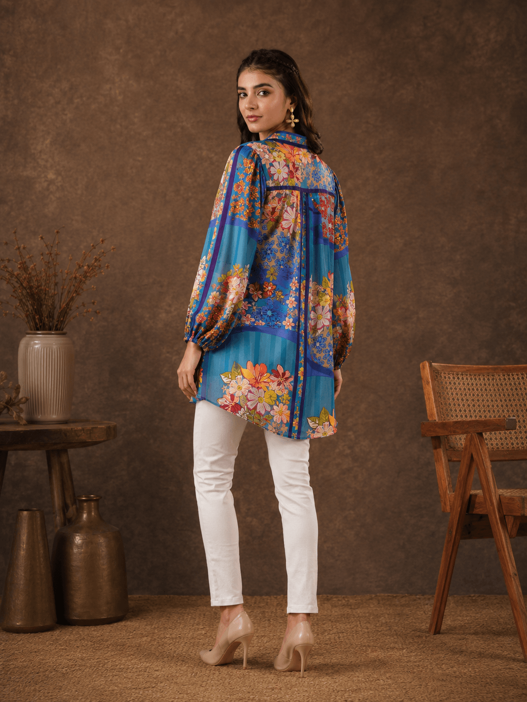 Vibrant Flora Printed Shirt