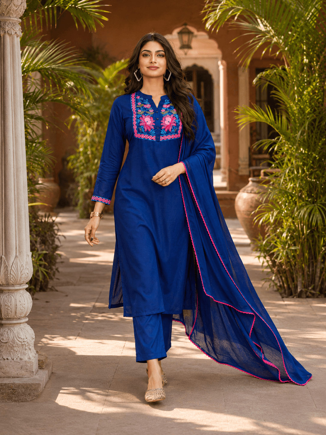 Royal Noor Embroidered Dupatta Set