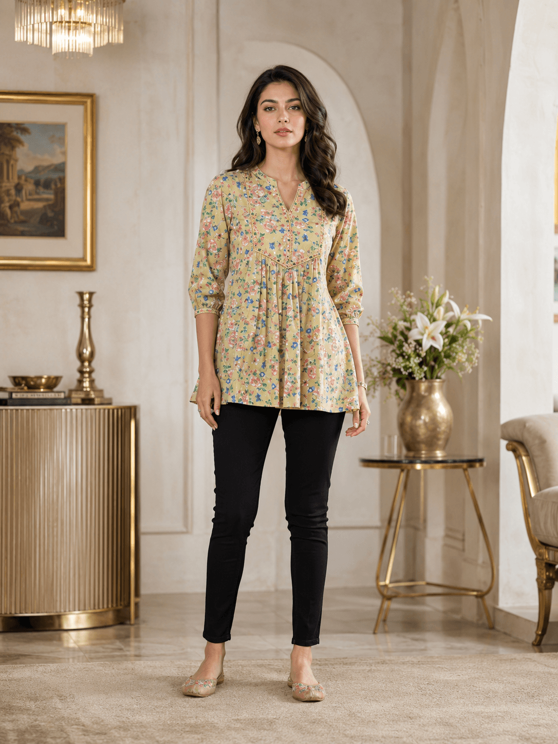 Blooming Buttercup Peplum Top