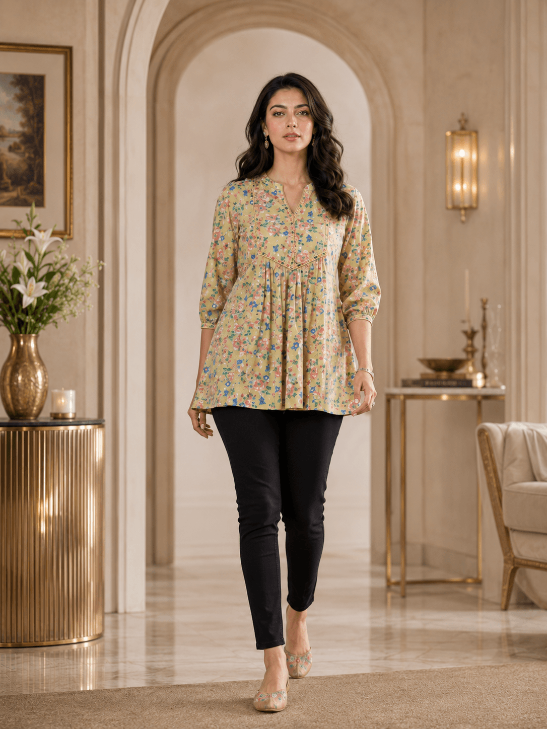 Blooming Buttercup Peplum Top