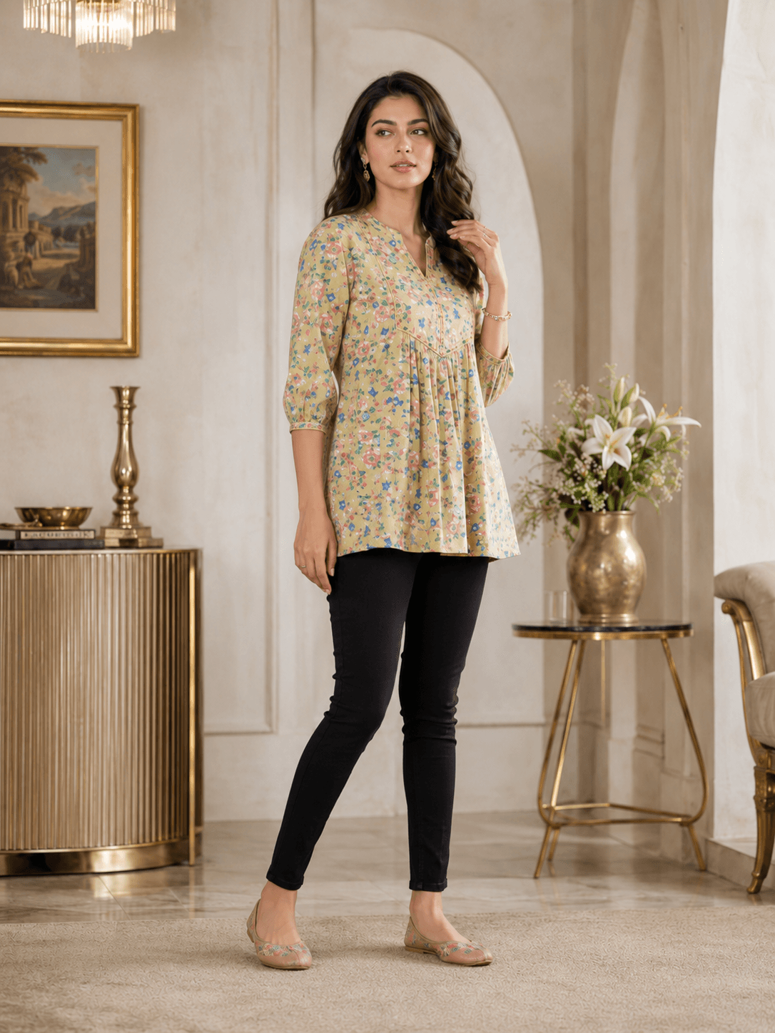 Blooming Buttercup Peplum Top