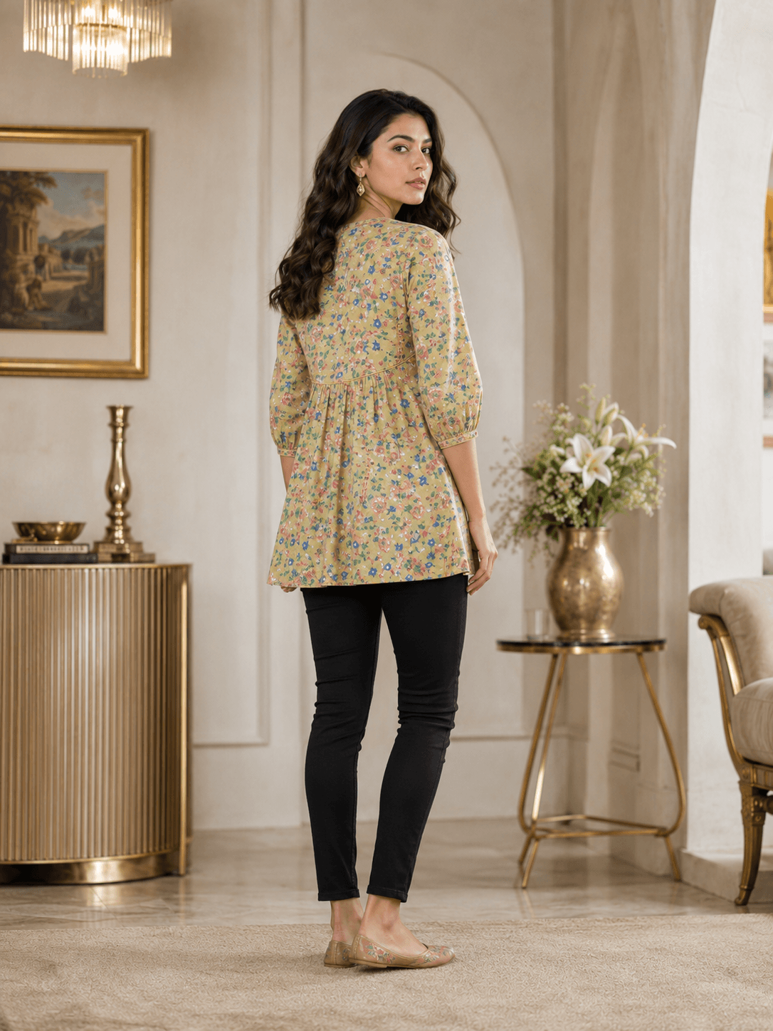 Blooming Buttercup Peplum Top