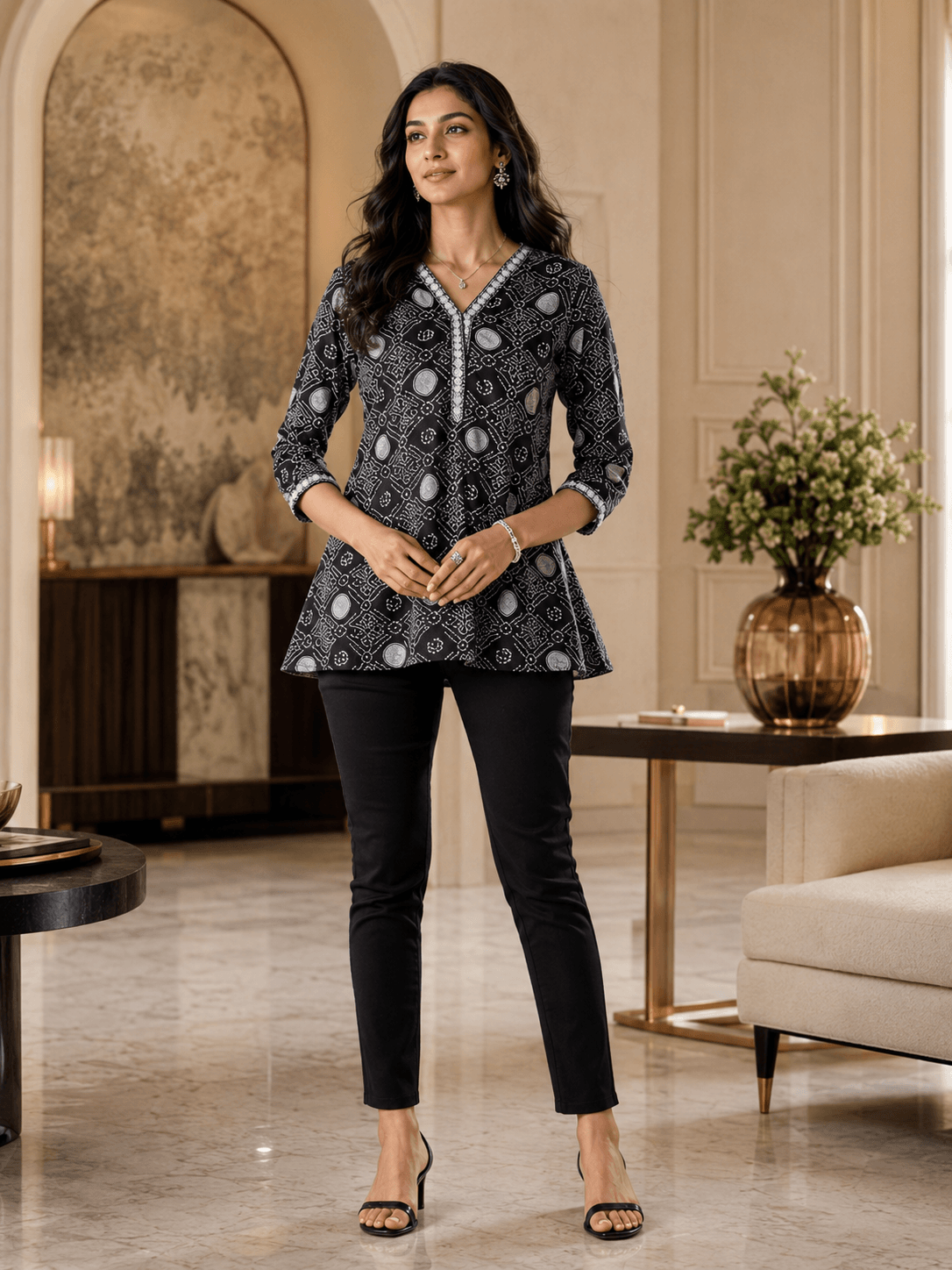 Midnight Dot Chic Top