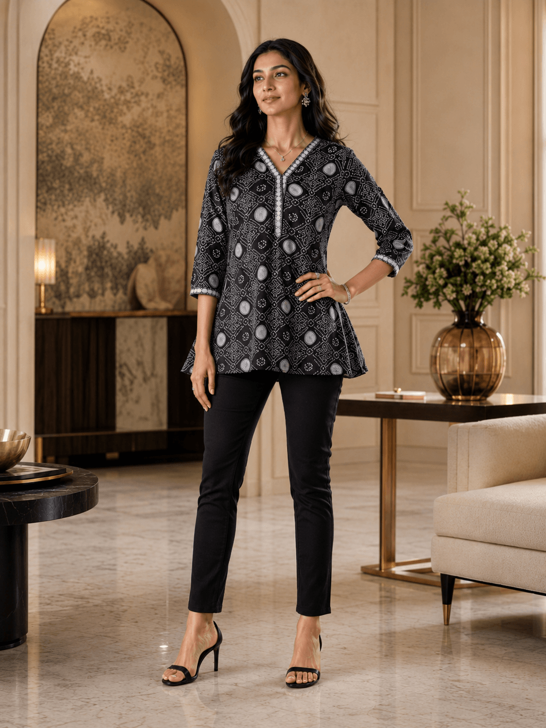 Midnight Dot Chic Top