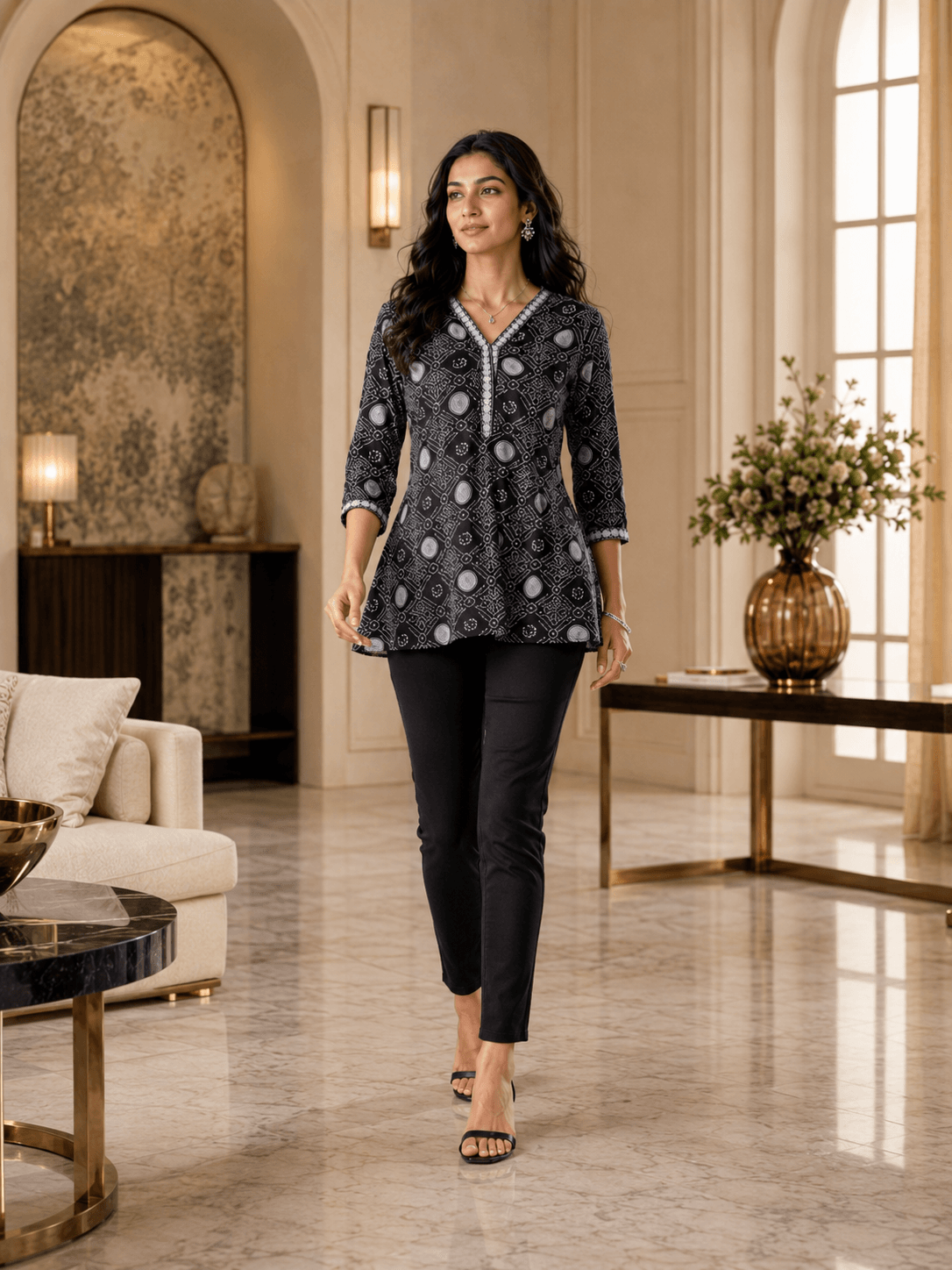 Midnight Dot Chic Top