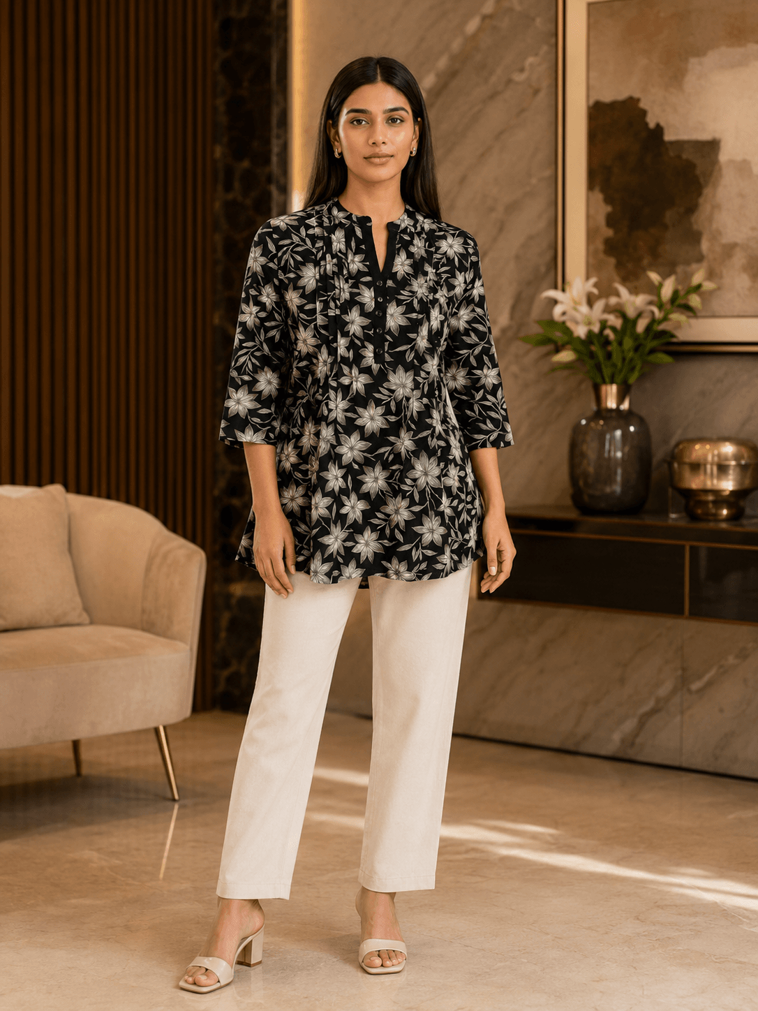 Midnight Bloom Top